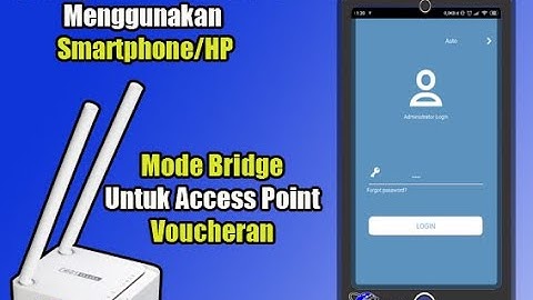 Menjadikan Totolink N200RE Sebagai Access Point Wifi Voucheran  Mode Bridge (Tanpa PC)