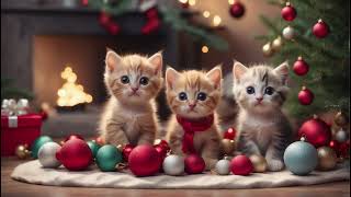 4K Christmas Kittens TV Art | No Sound | Christmas Art