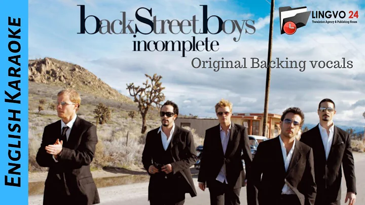 English Karaoke. Back Street Boys - Incomplete Original Backing vocals