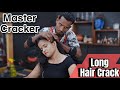 Master Cracker To Cosmic Lady Sleep Massage💈 Perfect Insomnia Relaxation..,Long Hair &amp; Neck Cracking