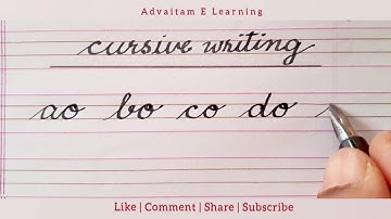 Cursive Writing, learn cursive words by connecting letter 