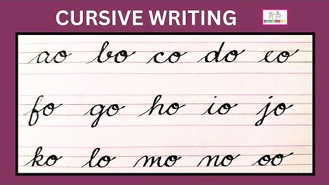 Cursive Writing, learn cursive words by connecting letter 