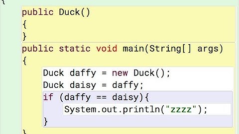Java Objects 8: Checking if two objects are == (in an if-statement)