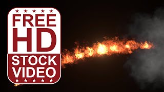 Free Stock Videos - fire burning with flames coming from cloud right side 3D animation