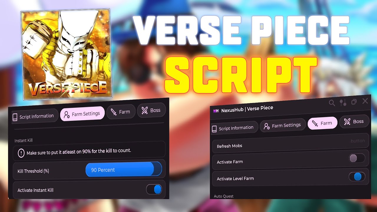 Verse Piece Script - AUTO FARM | Instant Kill Mob, Auto Farm Boss, Auto Dungeon - Mobile/PC