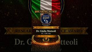 Dr. Giulia Matteoli | IFC - CNR | Italy| Research Excellence Award
