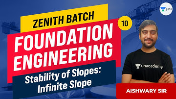 Stability of Slopes: Infinite Slope | L:10 | Zenith Batch Foundation Engineering