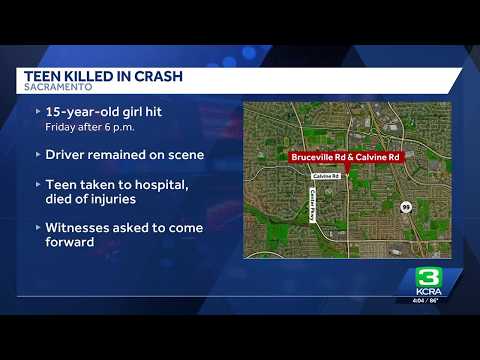 15-year-old girl dies days after being hit by vehicle, Sacramento police say