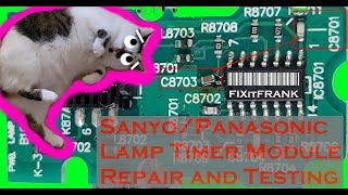 Sanyo\/Panasonic Video Projector Lamp Timer Module Repair