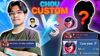 1 V 1 Custom with Chou Supreme Player / MLBB / Lib Gaming