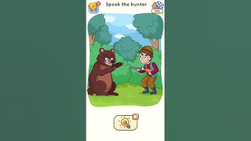 🐻😱 Spook the Hunter! 🎯 Can You Complete the Drawing? | #DOP5 #DrawOnePart #BrainPuzzle