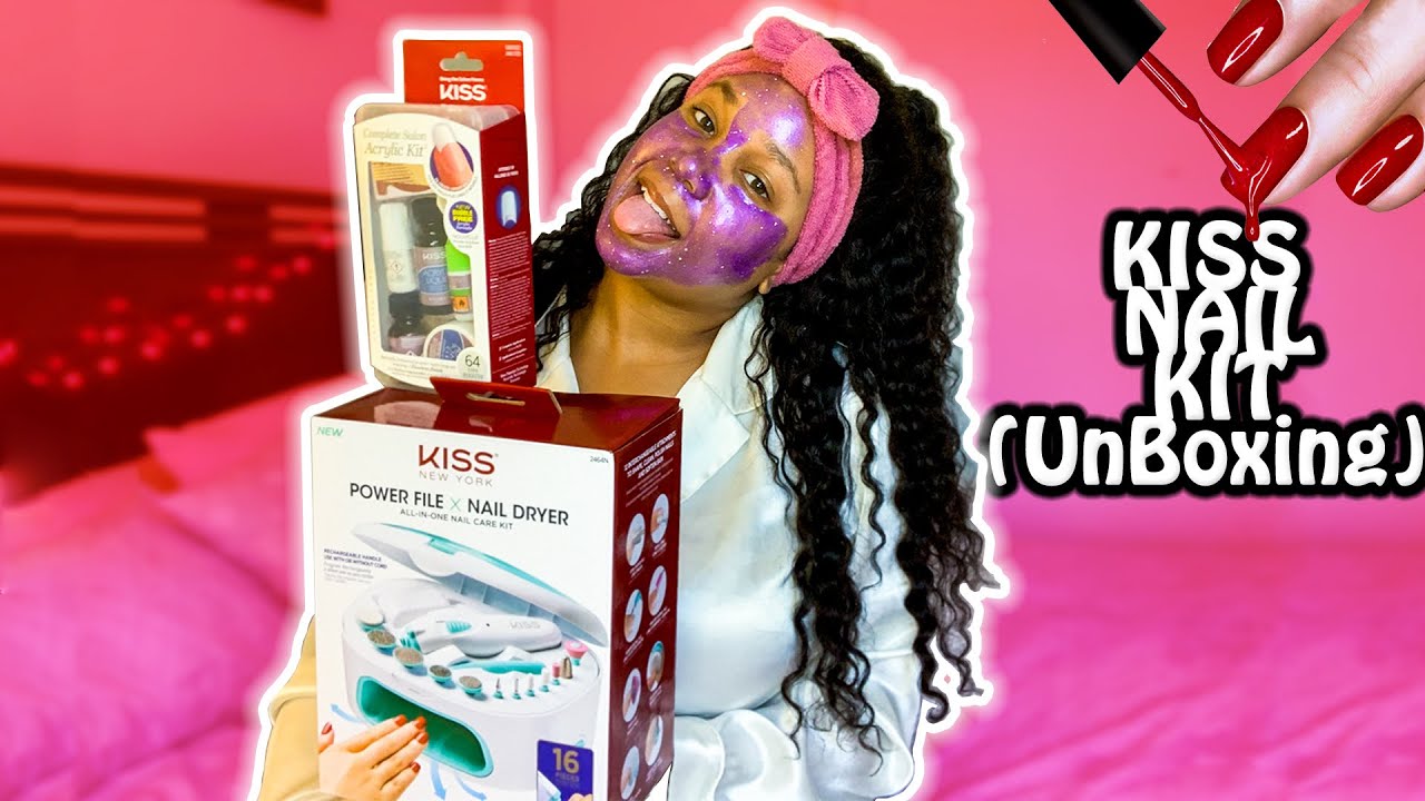 KISS Nail Kit Unboxing Salon Acrylic Kit and Power File Nail Dryer