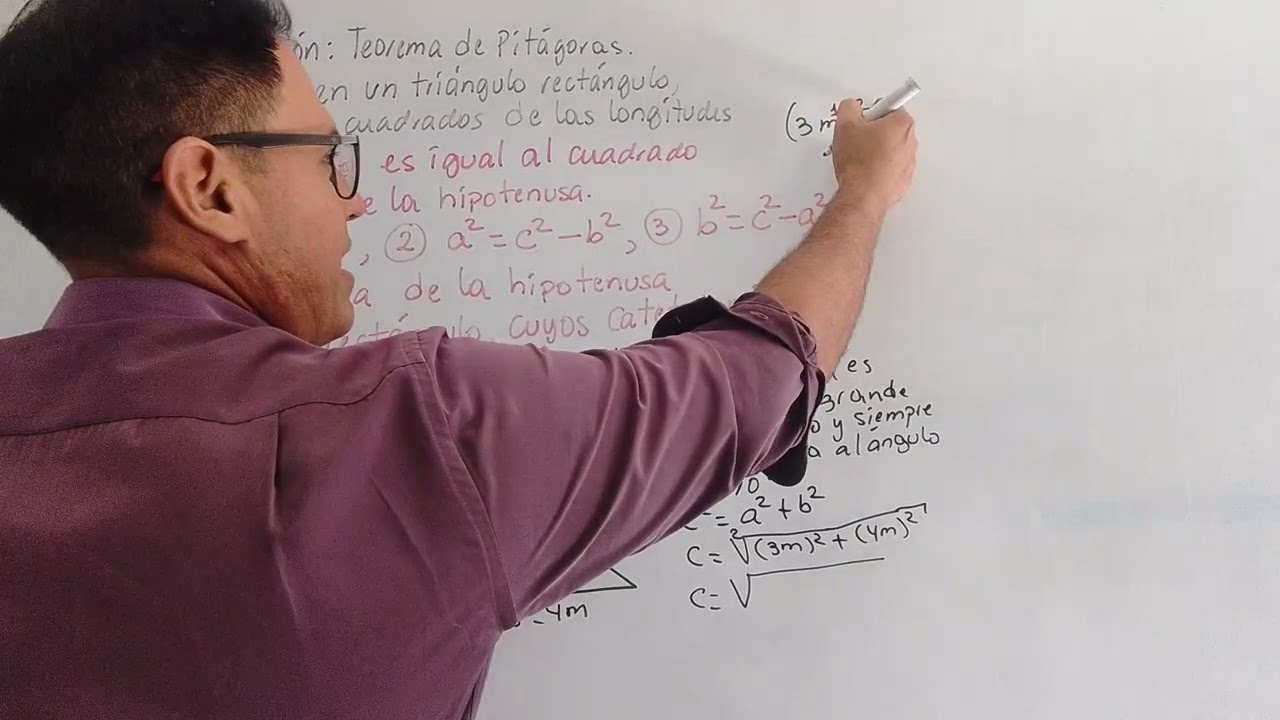 Teorema de Pitágoras. 