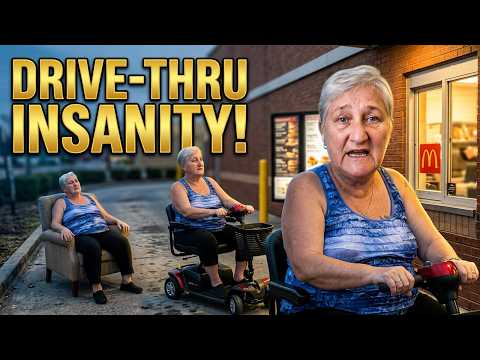 McDonald's Drive-Thru on a Mobility Scooter Is Insane