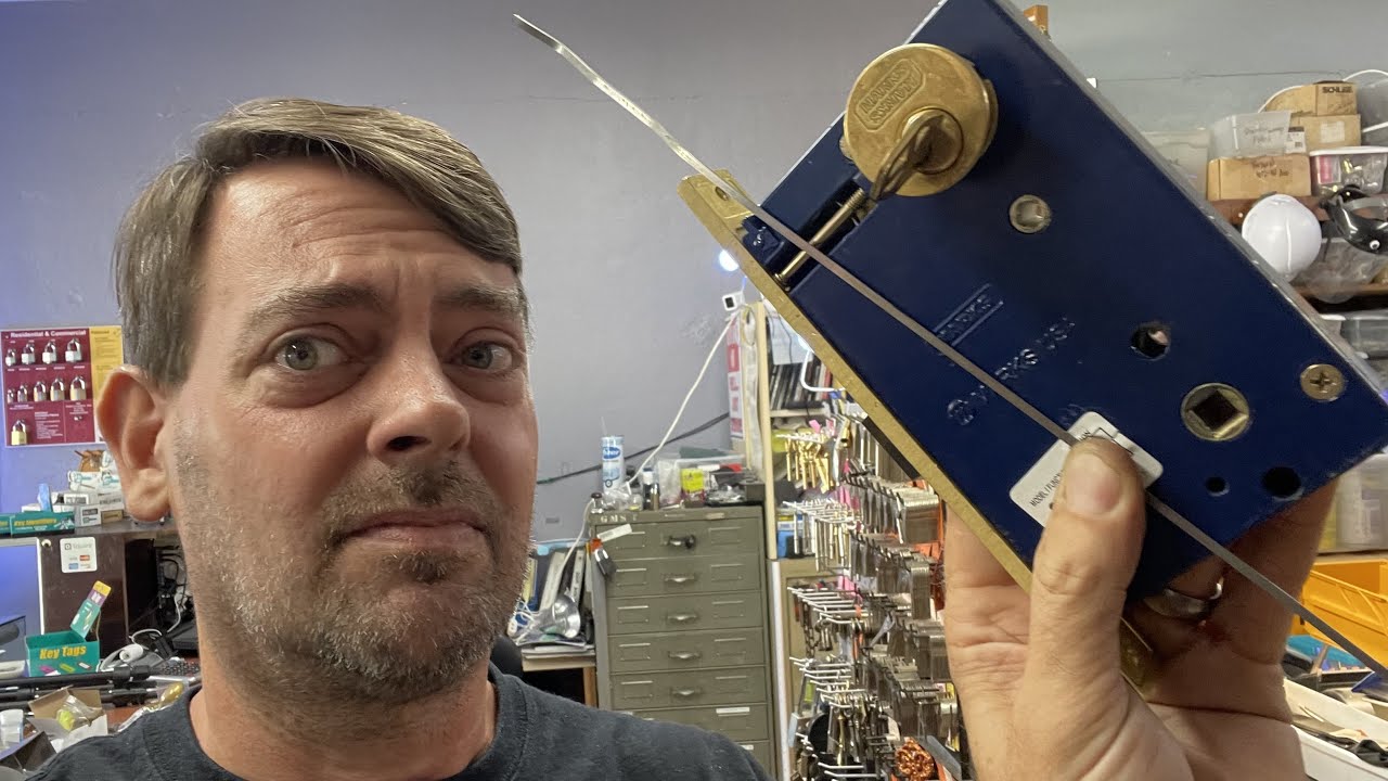 repairing Marks 22AC3 Mortise Lock with a windshield wiper