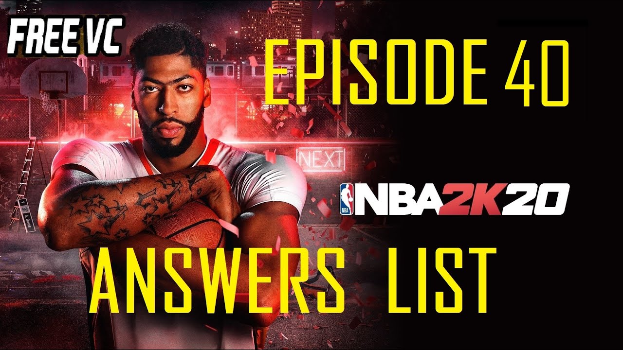 NBA 2K20: 2KTV ANSWERS FOR EPISODE 40 (FREE VC)!! - YouTube