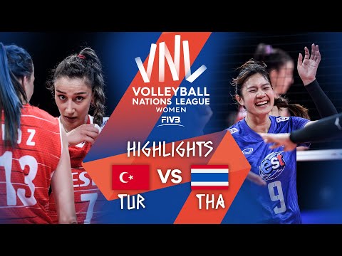Turkey vs. Thailand - FIVB Volleyball Nations League - Women - Match Highlights, 06/06/2021