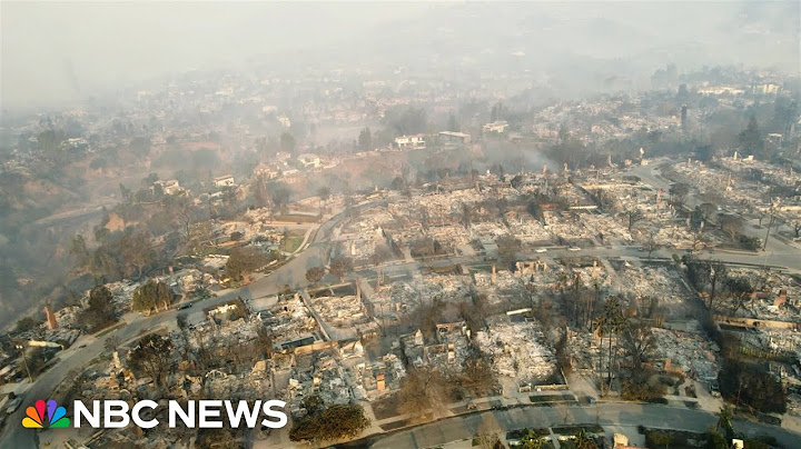 Drone video shows destruction from Palisades Fire