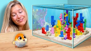 I Built Lego Minecraft For A Real Pufferfish