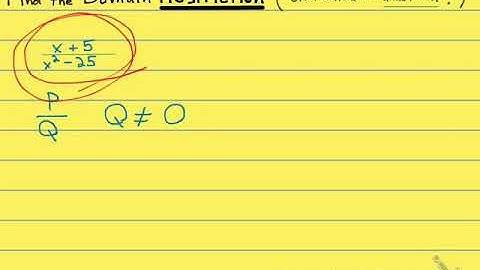 7.1 Quick Lecture - Domain Restriction (Undefined) of a Rational Expression
