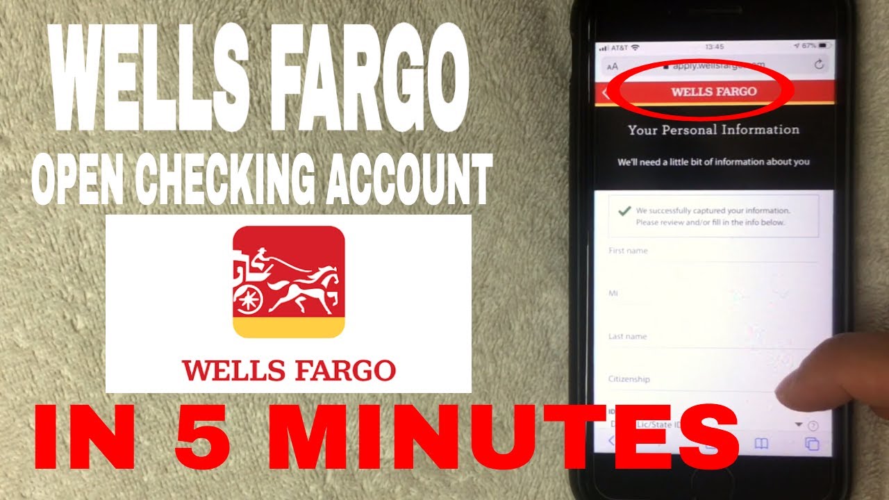 ✅ Wells Fargo Open Checking Account In 22 Minutes 🔴