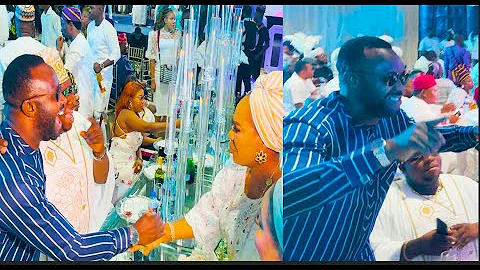 Femi Adebayo Danced For Fathia Balogun When He Saw Her At Dangote's Father's Birthday