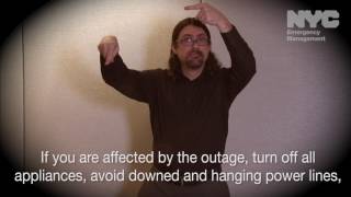Notify NYC American Sign Language Message: PSEG Power Outage