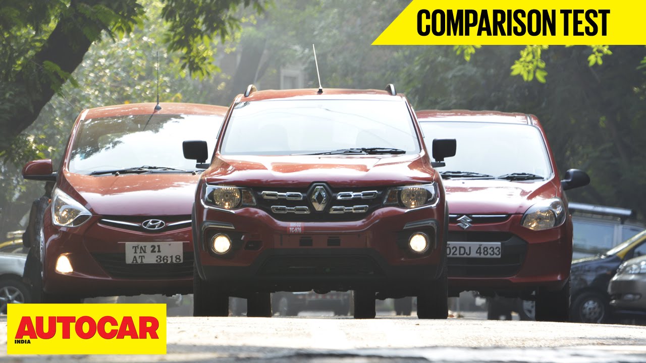 Renault Kwid Vs Hyundai Eon Vs Maruti Alto 800 Comparison Test