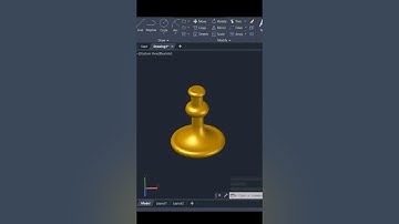 Revolve Command in AutoCAD 3D #autocadshorts