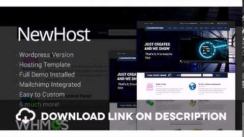 Newhost Hosting Wordpress Theme with WHMCS Free Download