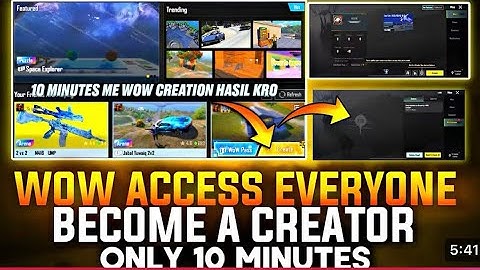 Wow Creation For Everyone | How To Become a Creator Wow | How To Get Wow Access Pubg