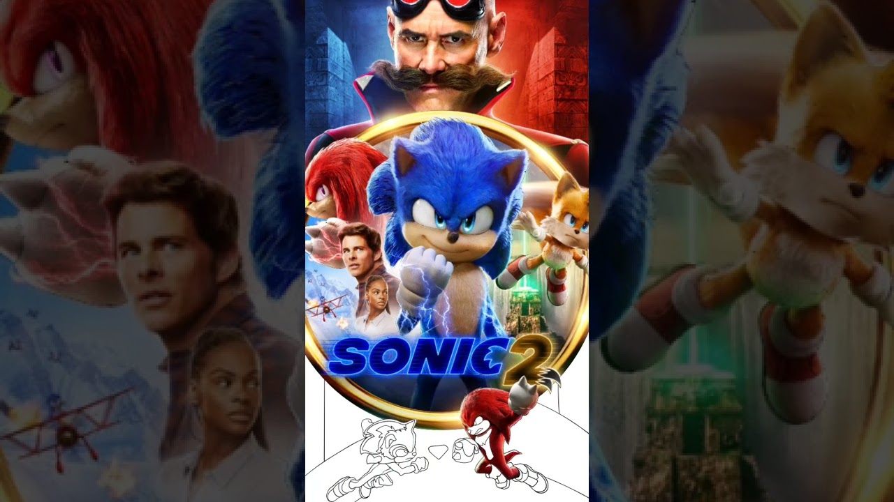Sonic the Hedgehog 2 Poster (Blue or Red)