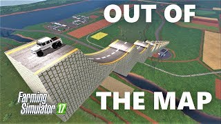 Farming Simulator 17 | GO OUT OF THE MAP | With Interesting Ramp & Mercedes Benz AMG