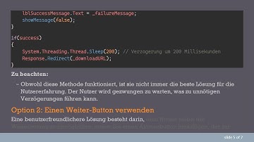 Wie man Panels Effektiv anzeigt und ausblendet, bevor Response.Redirect in ASP.NET ausgeführt wird