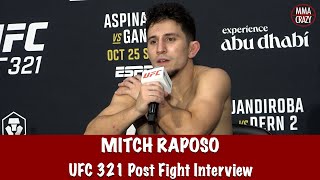 Mitch Raposo speaks on Azat Maksum weight miss “I was gonna fight no matter what” | UFC 321