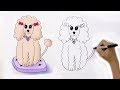 How to Draw a Cartoon Dog in 2 Minutes : Easy Poodle Drawing for Beginners