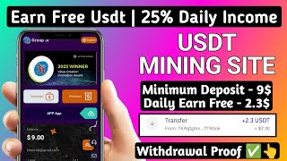 New Usdt Earning Site  Usd Mining Site 2024 Without Investment  Usdt Earning Website screenshot 5