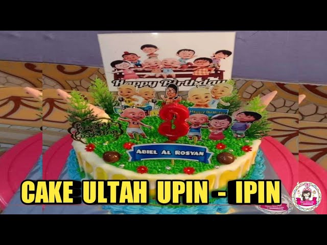 Cara menghias kue Ultah Upin - Ipin | Mom's Sintya Cake class=