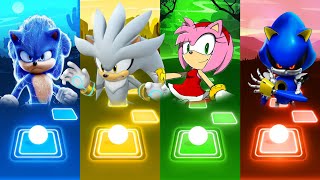 Sonic the Hedgehog VS Silver VS Amy VS Metal Sonic | Tileshop EDM Rush | Coffin Dance Cover