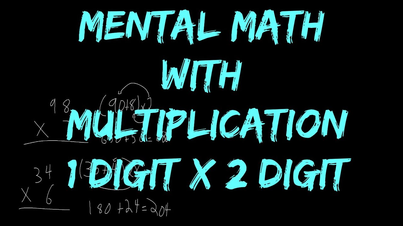 MENTAL MATH Multiplication 2 Digit By 1 Digit Arithmetic Math MENTAL MATH Multiplication 2 Digit By 1 Digit Arithmetic Math