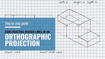 Step by Step Guide - Constructing Hidden Lines in an Orthographic Projection