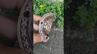 Handle / tarikan laci kuningan antik motif ukir