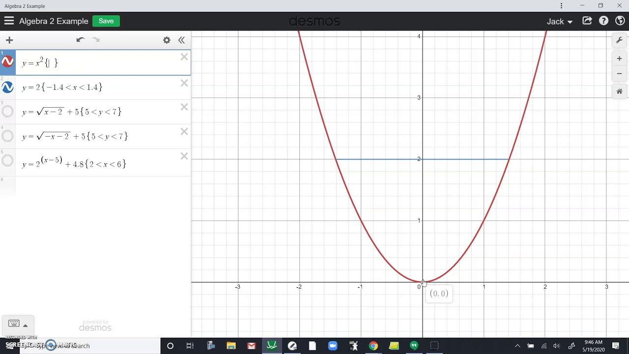 Algebra 2 Desmos Project Explanation - YouTube