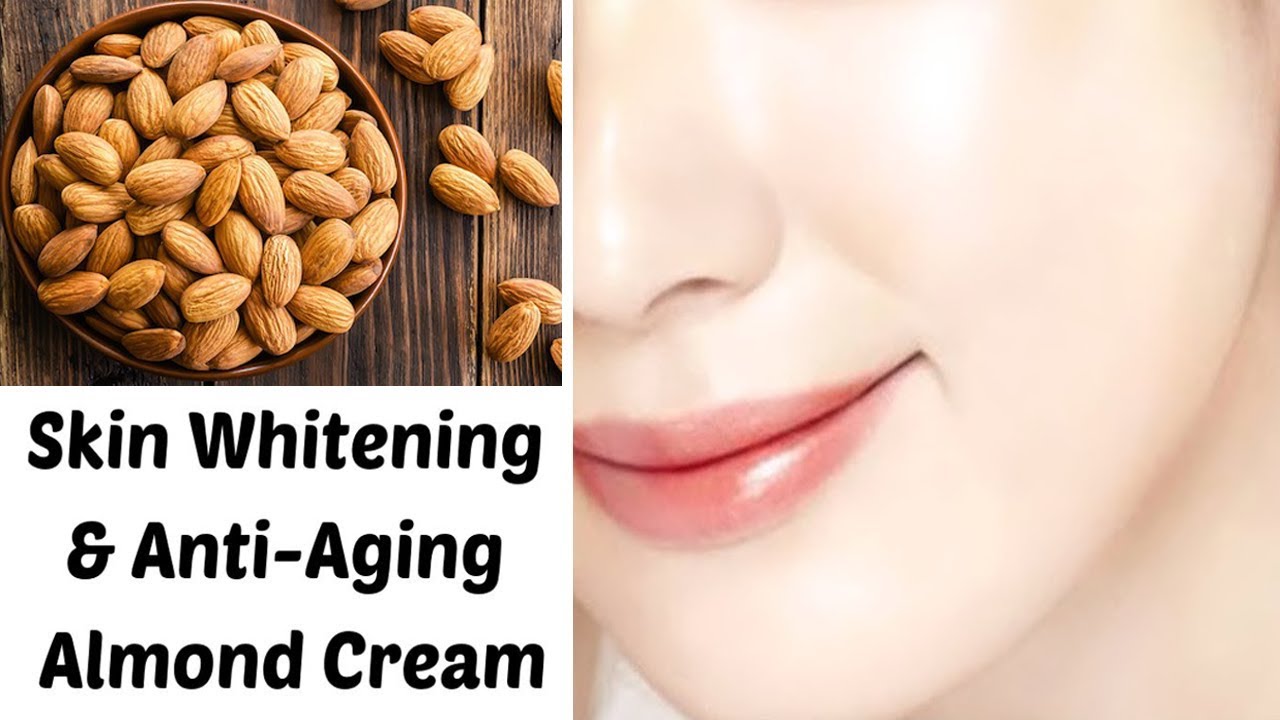 DIY Almond Cream Skin Whitening & AntiAging Almond Cream Remove