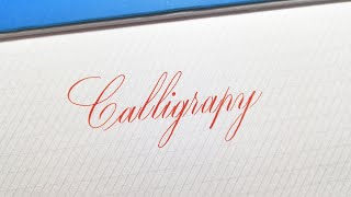 Copperplate Calligraphy with Zig Sumi Vermilion Ink | Copperplate Yazı