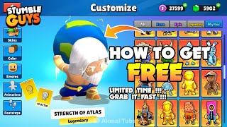 HOW TO GET FREE EMOTE TAUNT & ANIMATION STUMBLE GUYS | FREE EMOTE STRENGTH OF ATLAS 🌏 screenshot 3