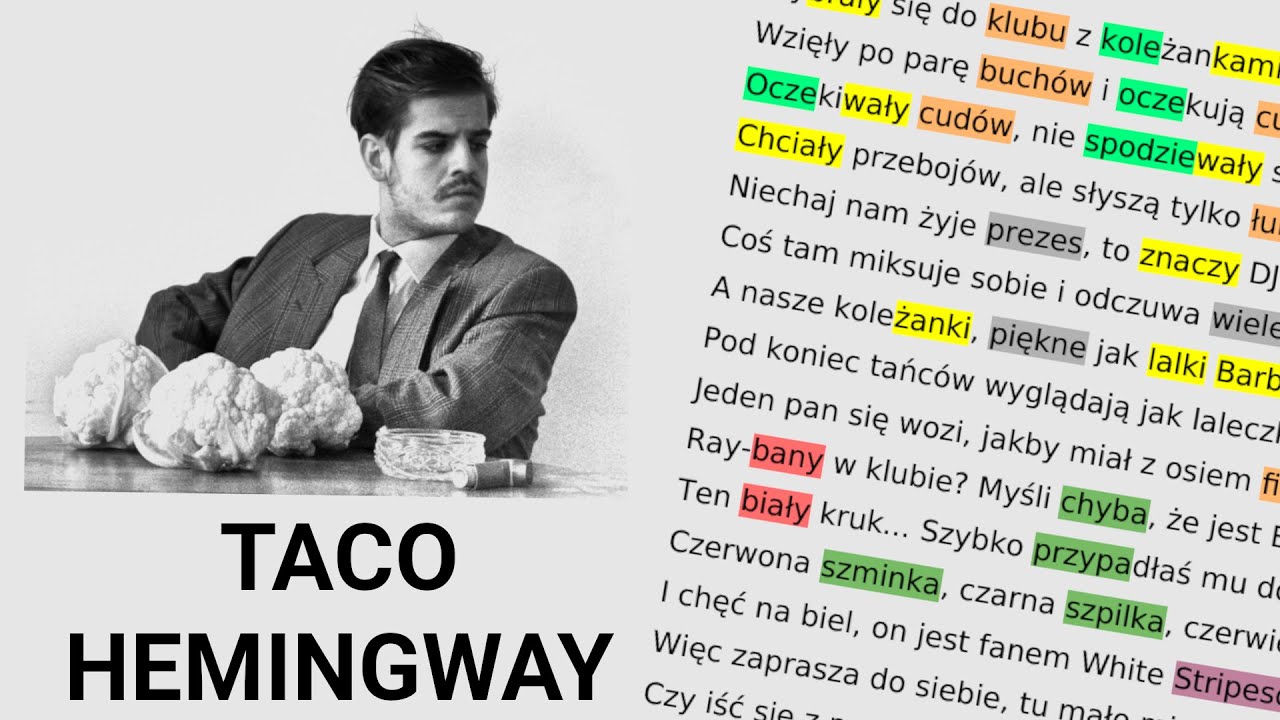Taco Hemingway - Wszystko Jedno | Rym za rymem - YouTube