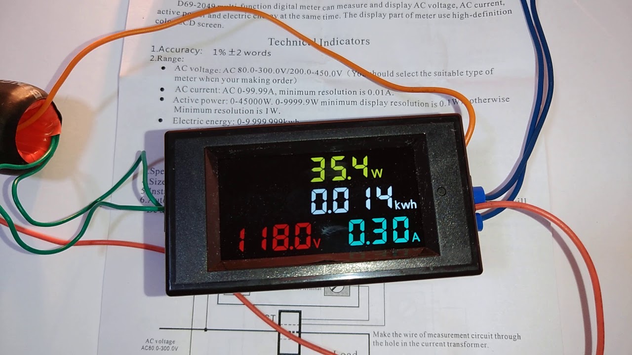 Como ligar o wattimetro D69-2049