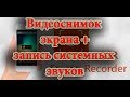 Видеоснимок экрана + запись системных звуков