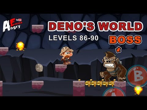 Deno's World - Levels 86-90 + BOSS / Gameplay Walkthrough (Android, iOS)